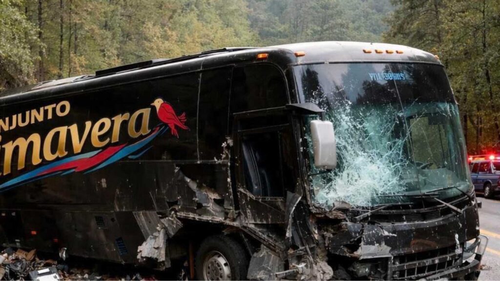 Conjunto Primavera sufre aparatoso accidente en carretera del Estado de México