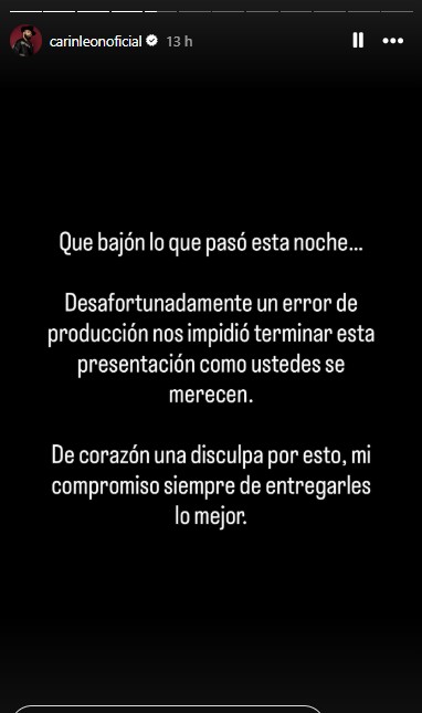 Car&iacute;n Le&oacute;n cant&oacute; a capela en Supernova G&eacute;nesis 2026 tras un error de producci&oacute;n que se volvi&oacute; viral