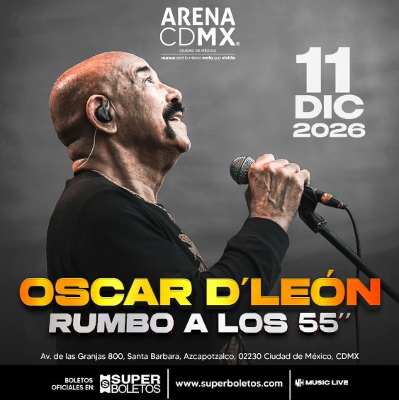 Oscar D'Le&oacute;n llega a la Arena CDMX para celebrar 55 a&ntilde;os haciendo bailar al mundo