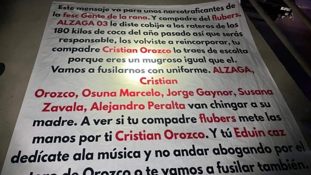 Un mensaje firmado por "La Ma&ntilde;a" en Tijuana pone en alerta a Eduin Caz y sacude al mundo del regional mexicano