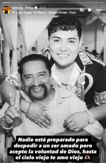 Abraham Luna de Grupo Firme se despide de su padre con fe y dolor: "Acepto la voluntad de Dios"
