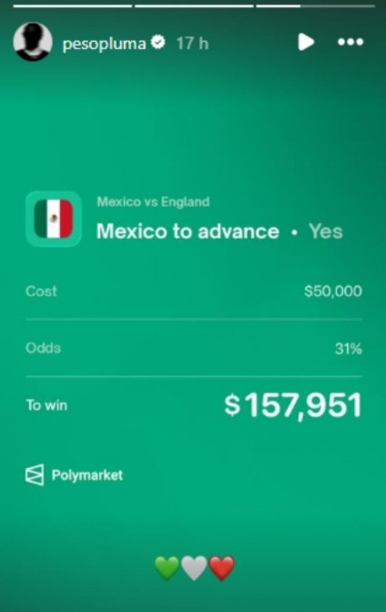 Peso Pluma apuesta fuerte por M&eacute;xico y sufre una millonaria p&eacute;rdida en el Mundial