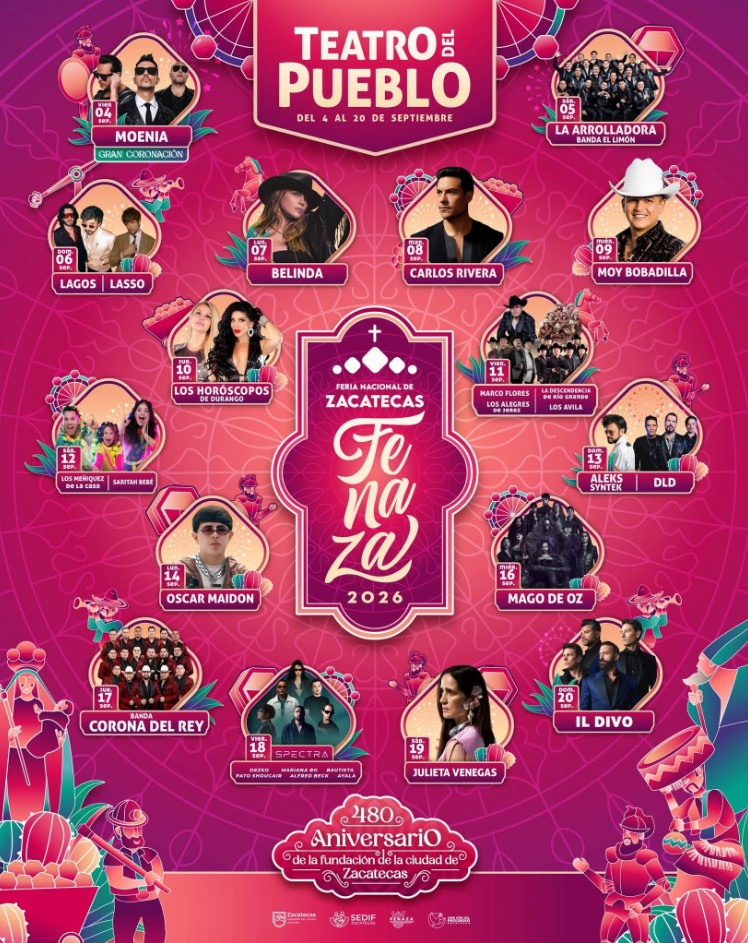 FENAZA 2026 revela cu&aacute;nto costar&aacute; ver a Juli&oacute;n &Aacute;lvarez, Remmy Valenzuela y Ed&eacute;n Mu&ntilde;oz