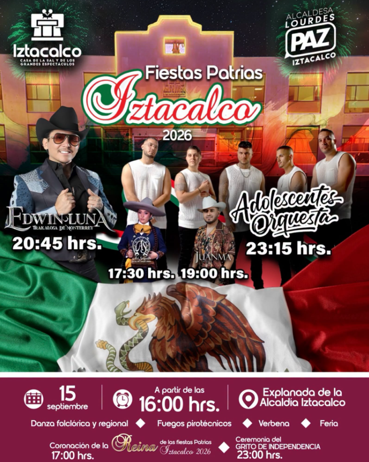 Gu&iacute;a de conciertos gratuitos para este 15 de septiembre en las alcald&iacute;as