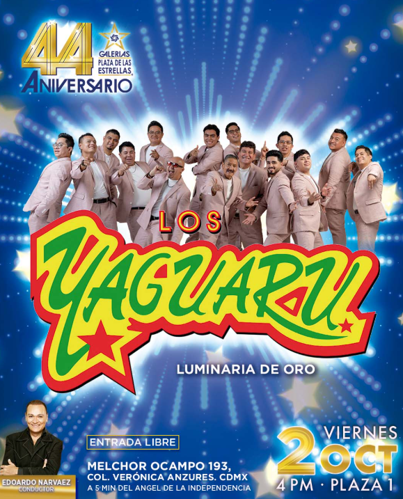 Pee Wee y Los Yaguarú harán bailar a la CDMX en la Galería Plaza de las Estrellas