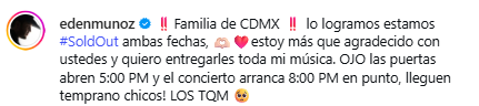 Edén Muñoz quiere evitar problemas en La México y lanza firme advertencia a sus fans