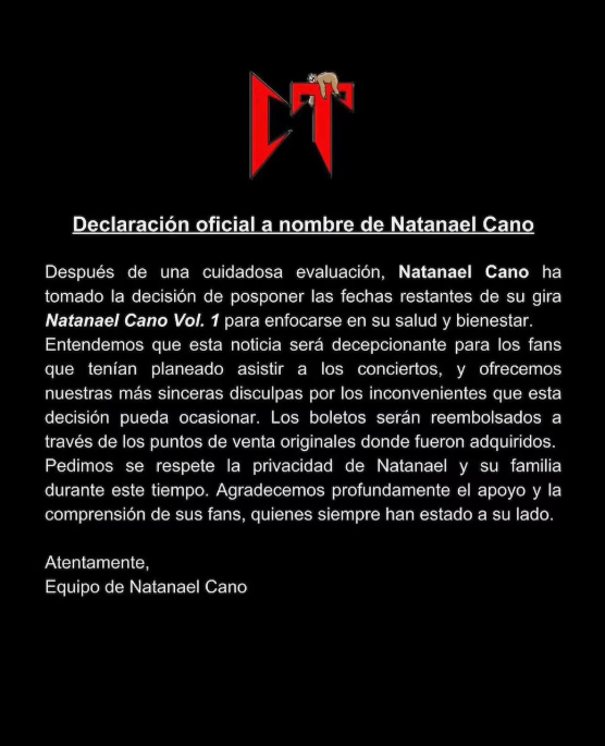 ¿Qué está pasando con Natanael Cano y por qué su familia pidió respeto y privacidad?