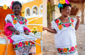 &iexcl;Hermosa! 😍 Peque&ntilde;a norteamericana se viraliza por vestir traje yucateco