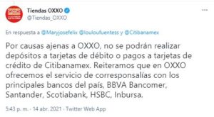 Tiendas Oxxo ya no realizar&aacute;n operaciones bancarias de Citibanamex