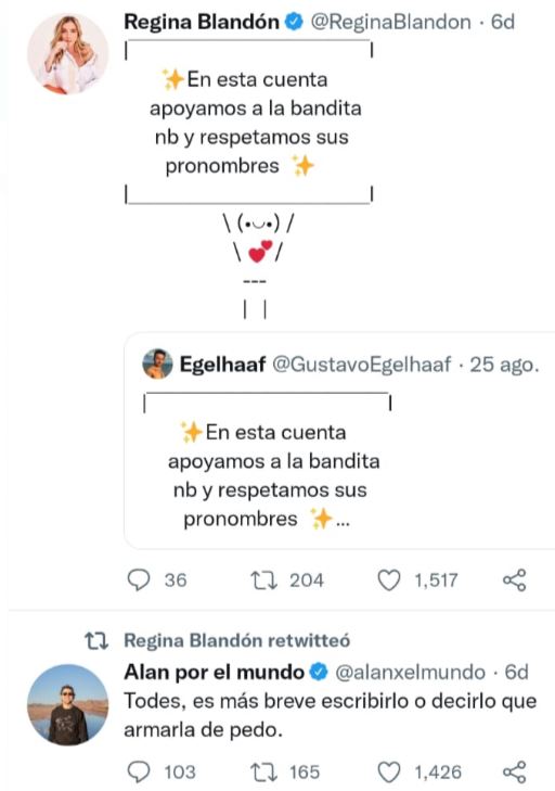 Regina Blandón defiende y apoya el lenguaje inclusivo