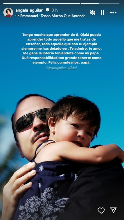 &Aacute;ngela Aguilar comparte tierno mensaje para Pepe Aguilar con motivo de su cumplea&ntilde;os.