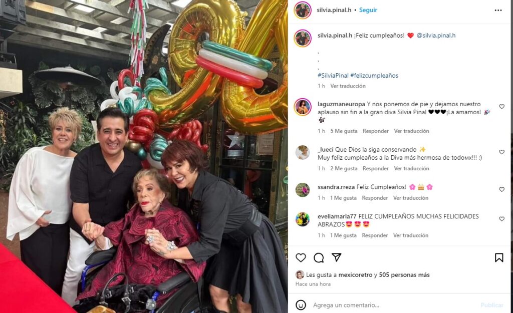 Alejandra Guzm&aacute;n revela emotivos detalles sobre la celebraci&oacute;n de cumplea&ntilde;os de Silvia Pinal.