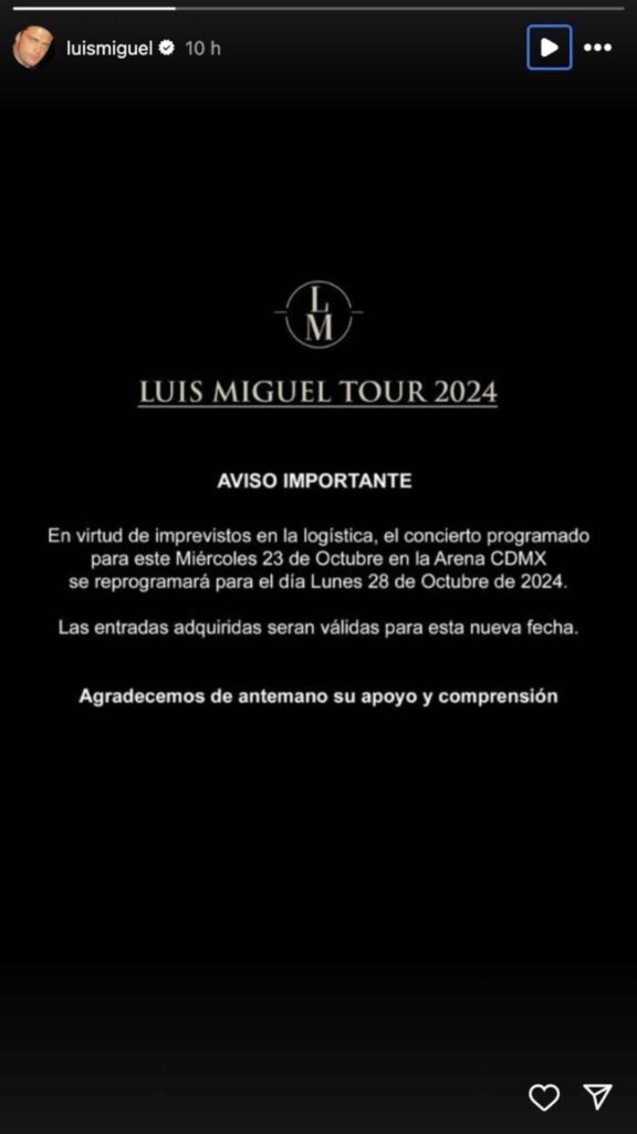 Luis Miguel: Revelan verdadero motivo de la cancelación de su concierto en CDMX