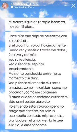 Camila Sodi rompe el silencio sobre el delicado estado de salud de su madre Ernestina Sodi