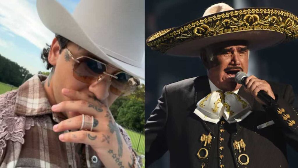 Christian Nodal comparte adelanto del dueto con Vicente Fern&aacute;ndez y enciende rumores