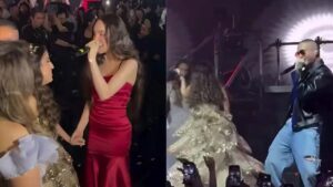 Belinda y J Balvin convierten unos XV en concierto