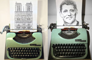 VIDEO: &iexcl;&Eacute;l crea incre&iacute;bles retratos con una m&aacute;quina de escribir!