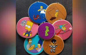 FOTOS: &iexcl;Ella recrea escenas de Los Simpsons con bordado!