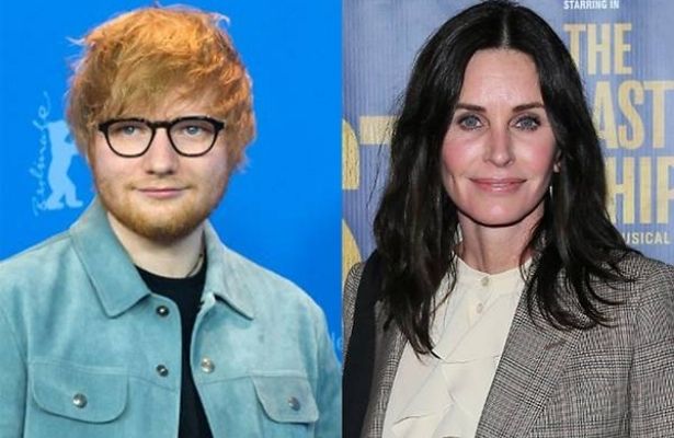 Ed Sheeran y Courtney Cox bailan juntos