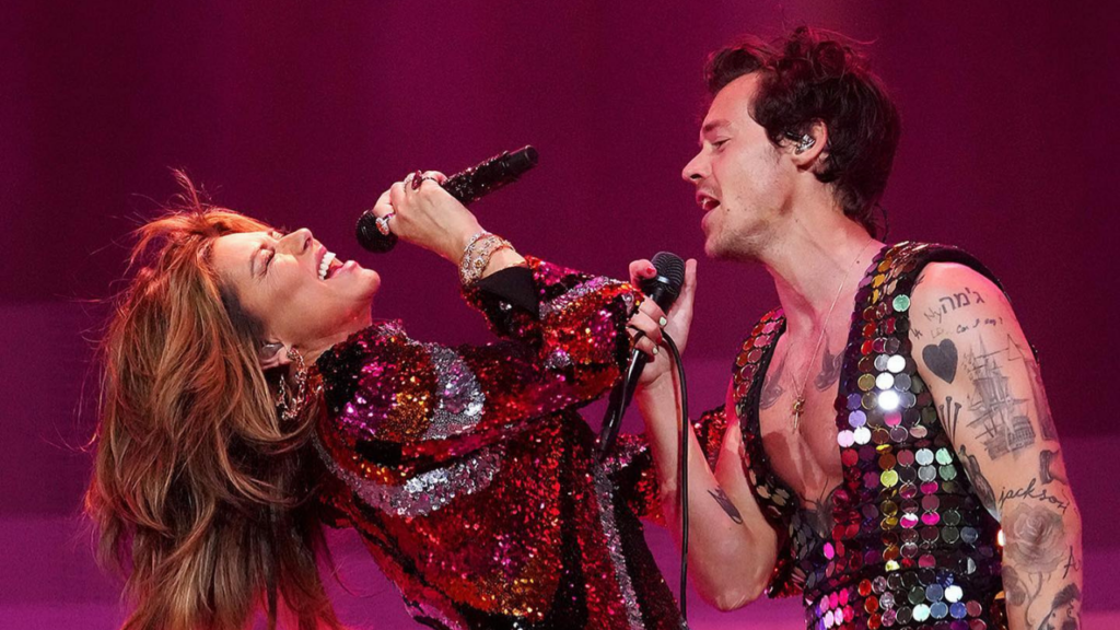 Presentación de Harry Styles y Shania Twain