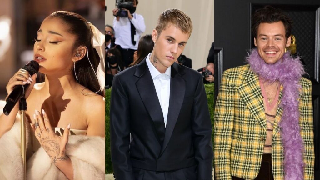 Ariana, Justin, Harry