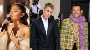 Ariana, Justin, Harry