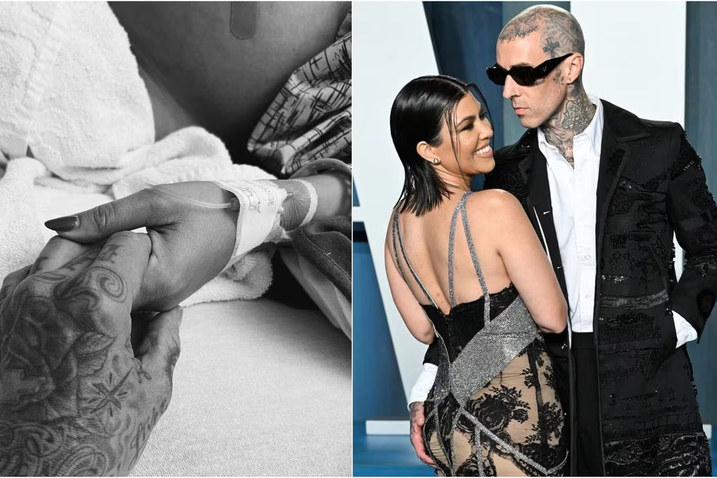 Kourtney Kardashian y Travis le dan la bienvenida a su beb&eacute;
