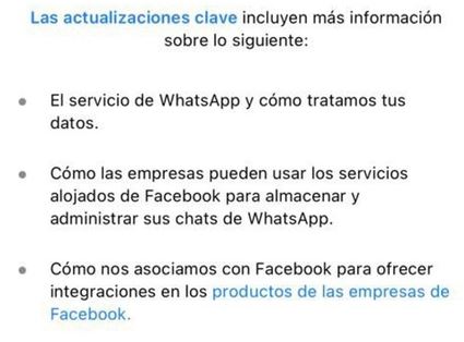 WhatsApp: &iquest;A qu&eacute; se refiere la aceptaci&oacute;n de los nuevos t&eacute;rminos y condiciones?