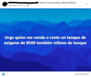 Desesperados familiares de enfermos buscan ox&iacute;geno por diversos medios