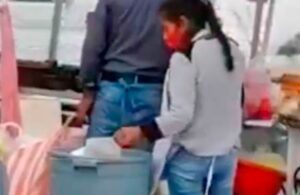 &iquest;Reciclando? Comerciantes sacan platos de la basura para volver a utilizarlos