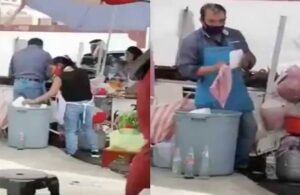 &iquest;Reciclando? Comerciantes sacan platos de la basura para volver a utilizarlos
