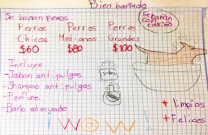 Menor da a conocer su negocio por medio de un letrero hecho a mano y se vuelve todo un &eacute;xito