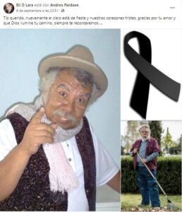 Falleci&oacute; por causas a&uacute;n desconocidas, el actor Andr&eacute;s Pardav&eacute;