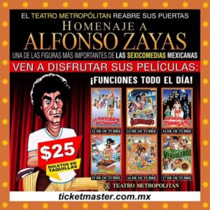 Homenaje a Alfonso Zayas se realizar&aacute; con proyecci&oacute;n de sus mejores pel&iacute;culas 