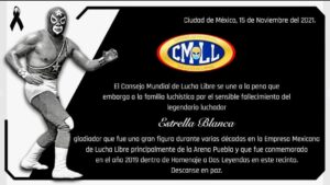 Fallece a los 83 a&ntilde;os el famoso luchador Estrella Blanca