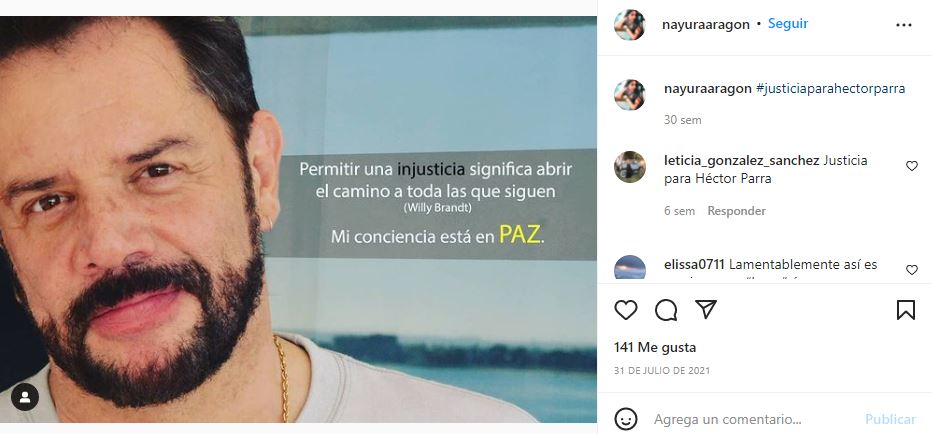 Amiga de H&eacute;ctor Parra teme que el actor se quite la vida