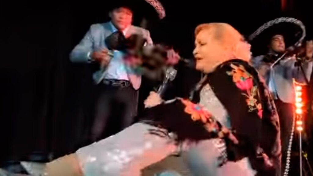 Roc&iacute;o  Banquells sufre ca&iacute;da en pleno concierto