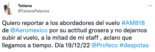 Tatiana enfurece tras p&eacute;rdida de maleta por parte de aerol&iacute;nea