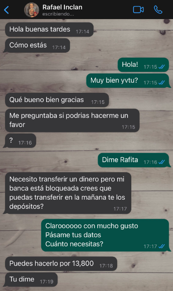 Rafael Incl&aacute;n se convierte en v&iacute;ctima de los hackers