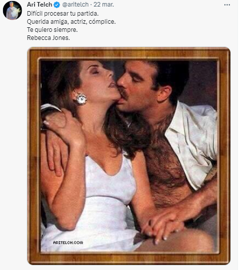 Ari Telch responde cr&iacute;ticas por foto utilizada para despedir a Rebecca Jones
