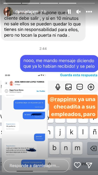 Daniela Parra denuncia que repartidor de Rappi le rob&oacute; despensa que era para su pap&aacute;
