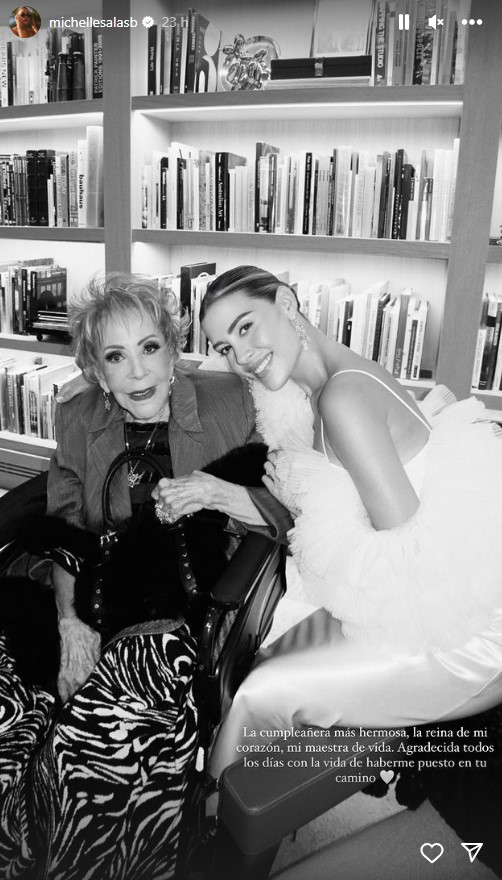 Michelle Salas celebra preboda a lado de su "Bibis", do&ntilde;a Silvia Pinal