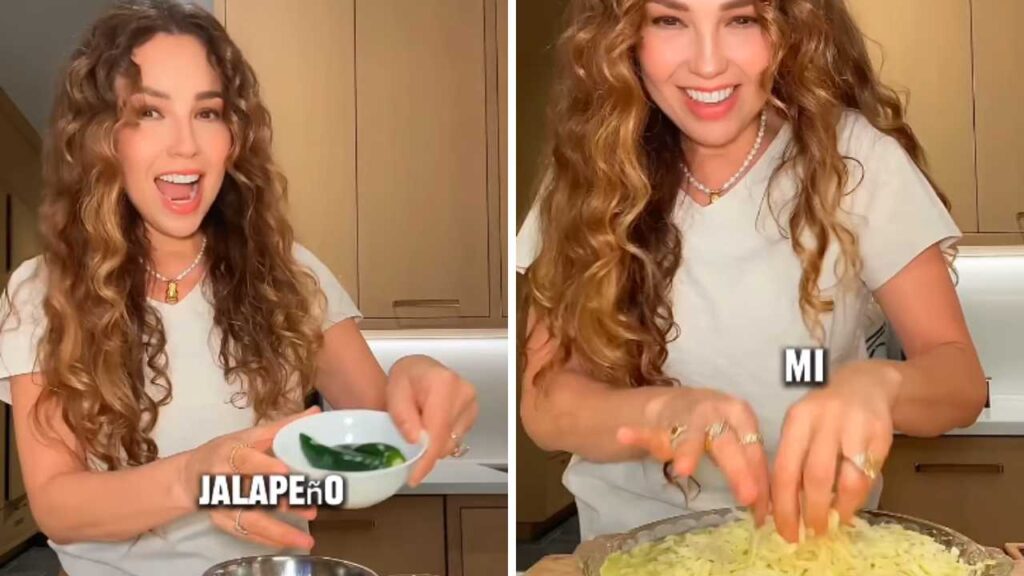 Thal&iacute;a ense&ntilde;a a preparar enchiladas y la comparan con Anah&iacute;