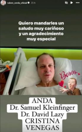 Rub&eacute;n Cerda fue hospitalizado de emergencia