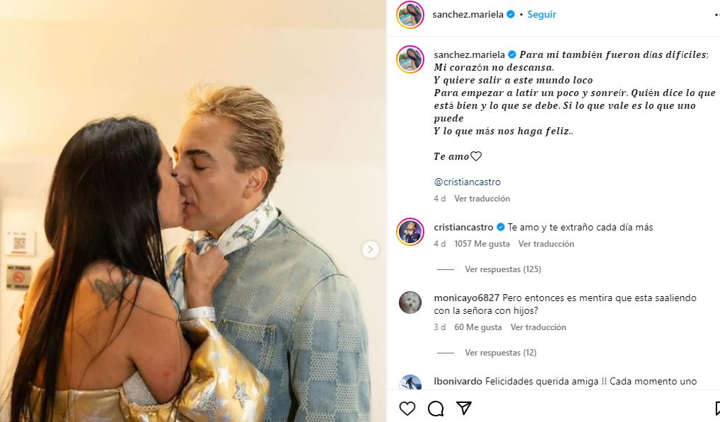 Mariela S&aacute;nchez revela detalles &iacute;ntimos de su reconciliaci&oacute;n con Cristian Castro.