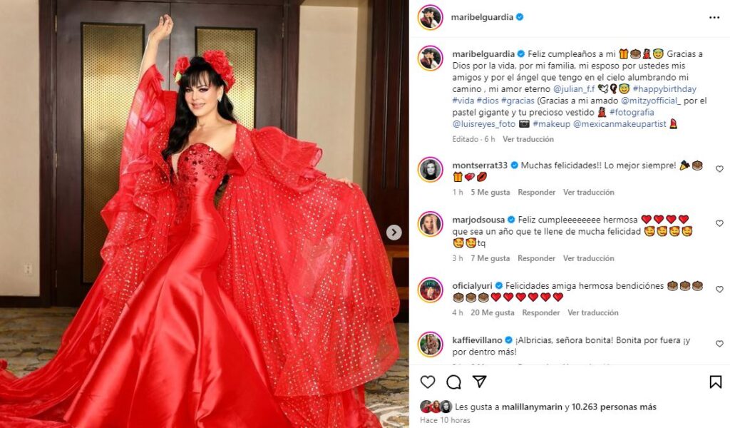 Maribel Guardia estrena canci&oacute;n dedicada a su hijo Juli&aacute;n en su cumplea&ntilde;os.