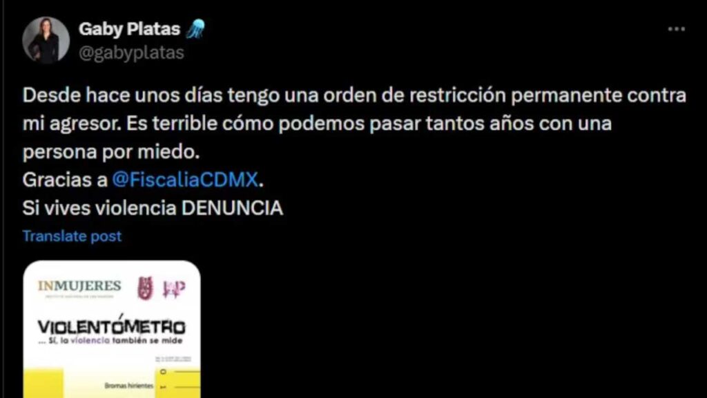 Gaby Platas visibiliza que la violencia no solo es f&iacute;sica