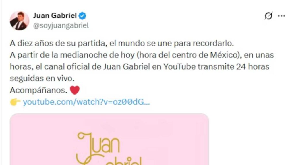 Juan Gabriel mantiene vivo su legado musical